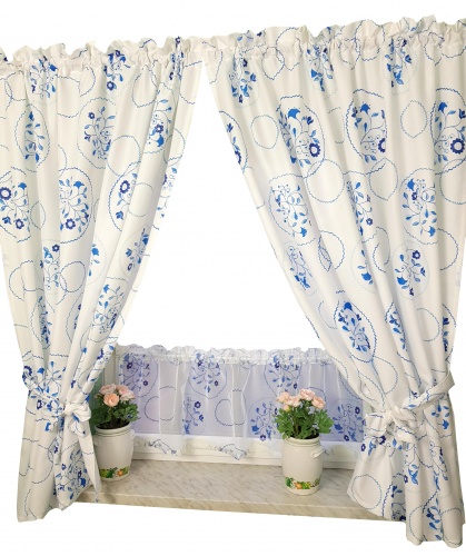 ZAKOSTYL ZASŁONY + ZAZDROSTKA FOLK SERWETKI