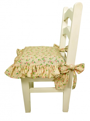  ZAKOSTYL POSZEWKA  NA KRZESŁO VINTAGE SHABBY KWIATY