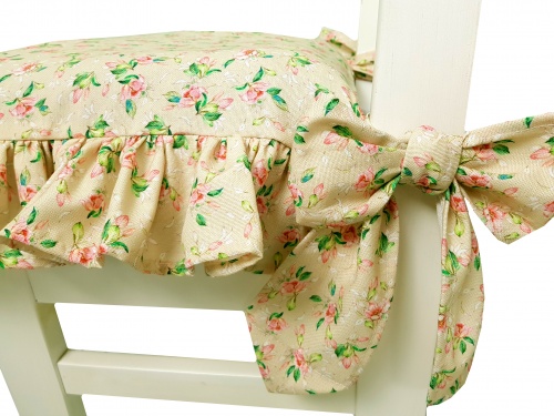  ZAKOSTYL POSZEWKA  NA KRZESŁO VINTAGE SHABBY KWIATY