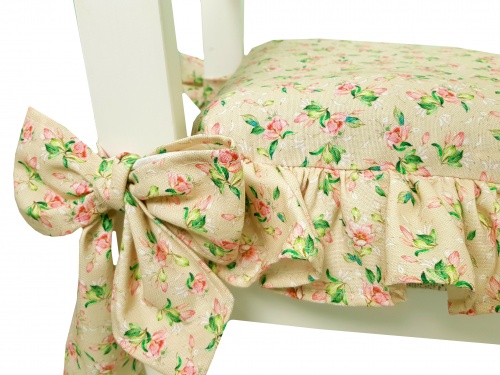  ZAKOSTYL POSZEWKA  NA KRZESŁO VINTAGE SHABBY KWIATY