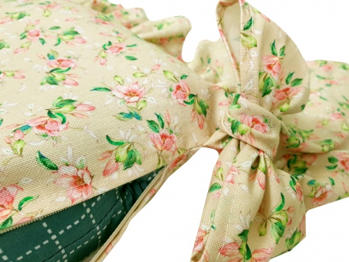  ZAKOSTYL POSZEWKA  NA KRZESŁO VINTAGE SHABBY KWIATY