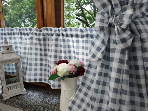 ZAKOSTYL KOMPLET SZARA KRATKA