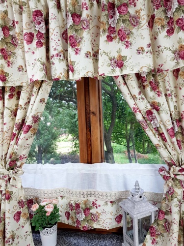 ZAKOSTYL KOMPLET ANGIELSKIE RÓŻE NA KREMIE