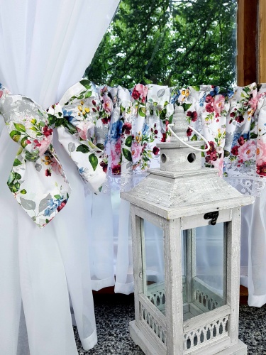 ZAKOSTYL ZASŁONY + ZAZDROSTKA RÓŻE GIPIURA WOAL