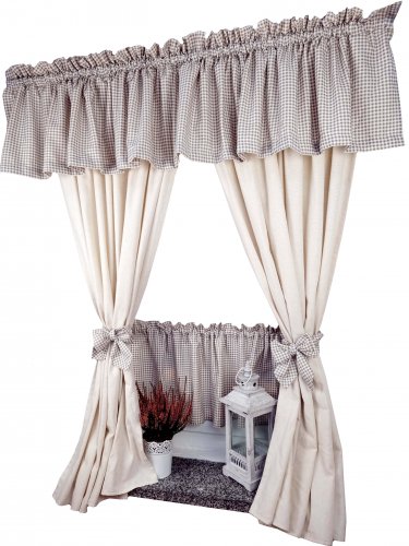 Zakostyl komplet vintage krata szara