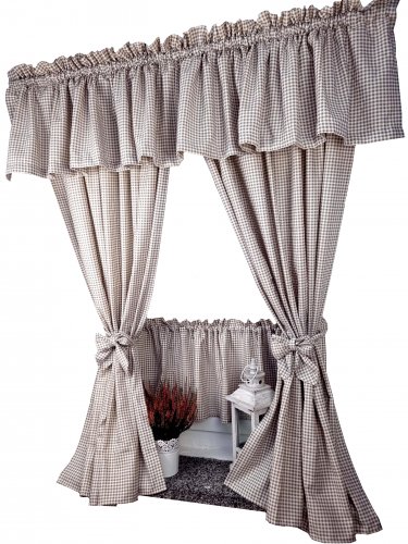 Zakostyl komplet vintage krata szara 2