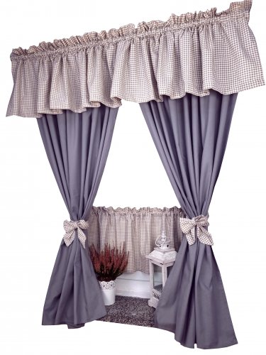 Zakostyl komplet vintage krata szara 3