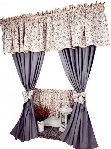 Zakostyl komplet vintage róża szara 10