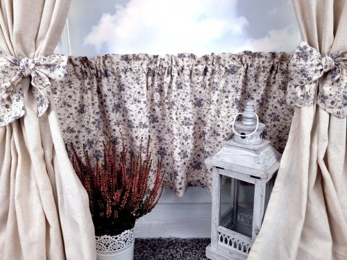 ZAKOSTYL ZASŁONY KREM + ZAZDROSTKA VINTAGE SHABBY 9