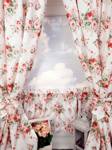 ZAKOSTYL ZASŁONY + ZAZDROSTKA RÓŻE RÓŻOWE