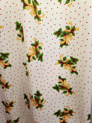 TKANINA DEKORACYJNA GWIAZDKI NA ECRU 1mb