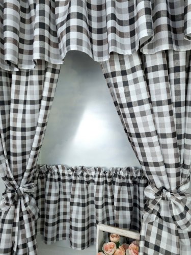 ZAKOSTYL KOMPLET CIEMNY BRĄZ KRATKA