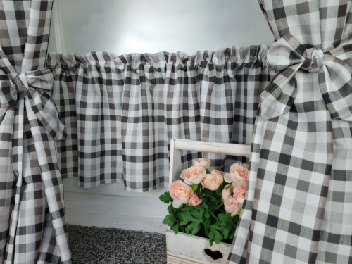 ZAKOSTYL KOMPLET CIEMNY BRĄZ KRATKA