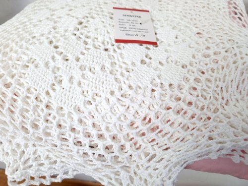 SERWETKA SZYDEŁKOWA 40CM  DO KOSZYCZKA WIELKANOCNEGO