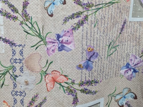 TKANINA DEKORACYJNA MOTYLE VINTAGE 1mb