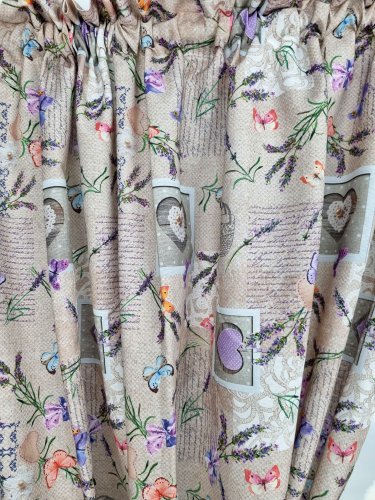 ZAKOSTYL ZASŁONY + ZAZDROSTKA LAWENDA VINTAGE