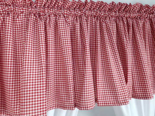 ZAKOSTYL KOMPLET CZERWONA KRATA BIAŁA1