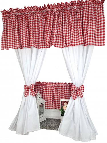 Zakostyl komplet czerwona krata biała