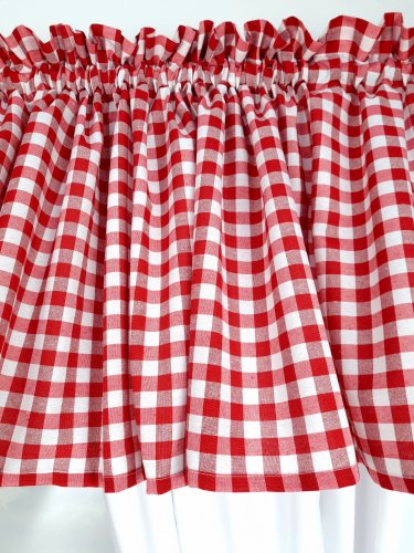 ZAKOSTYL KOMPLET CZERWONA KRATA BIAŁA