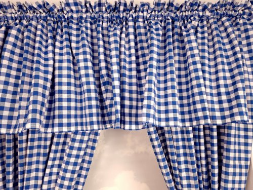 ZAKOSTYL KOMPLET NIEBIESKA KRATKA OBUSTRONNA