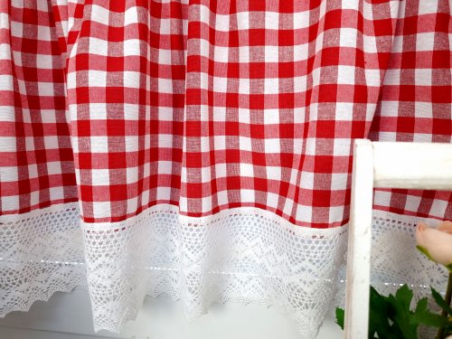 ZAKOSTYL ZAZDROSTKA CZERWONA KRATA KORONKA