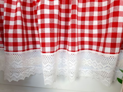 ZAKOSTYL ZAZDROSTKA CZERWONA KRATA KORONKA