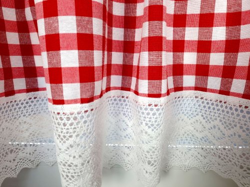 ZAKOSTYL ZAZDROSTKA CZERWONA KRATA KORONKA