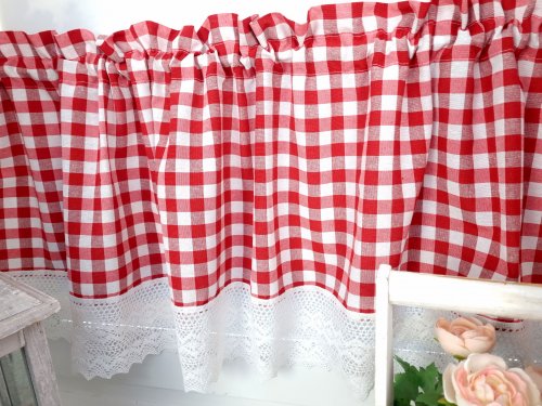 ZAKOSTYL ZAZDROSTKA CZERWONA KRATA KORONKA