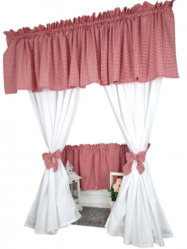 Zakostyl komplet czerwona krata biała1