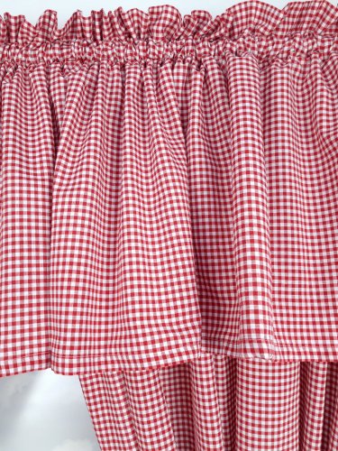 ZAKOSTYL KOMPLET CZERWONA KRATKA VICHY OBUSTRONNA