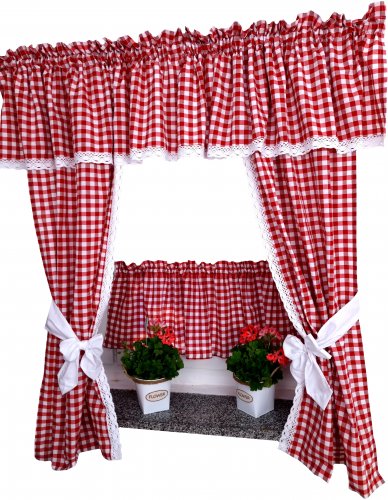 Kopia zakostyl zasłony+lambrekin  krata koronka 6