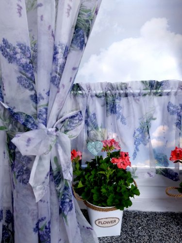 ZAKOSTYL ZASŁONY + ZAZDROSTKA LAWENDA WOAL