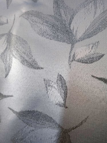 TKANINA EKSKLUZYWNA SREBRNA GRUBY ŻAKARD 1mb