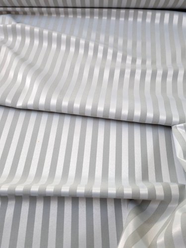 TKANINA EKSKLUZYWNA SREBRNA GRUBY ŻAKARD PASY 1mb