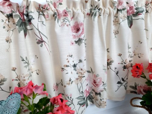 Zakostyl zazdrostka krem róże (tkanina recykling eko)