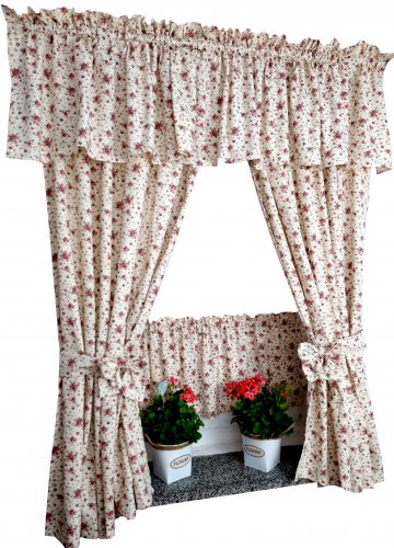 Zakostyl komplet krem małe róże prowansja