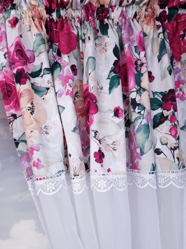 ZAKOSTYL ZASŁONY + ZAZDROSTKA RÓŻE GIPIURA WOAL3