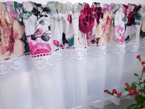 ZAKOSTYL ZASŁONY + ZAZDROSTKA RÓŻE GIPIURA WOAL3