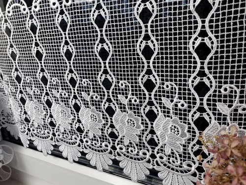 ZAZDROSTKA GIPIURA HAFT KLASYK RÓŻE  (cena za 0,50mb)