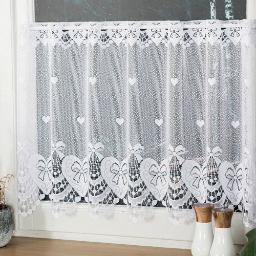 ZAZDROSTKA HAFTY ŻAKARD SERCA  (cena za 0,50mb)