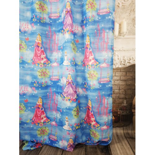 Zakostyl firana etamina barbie niebieska