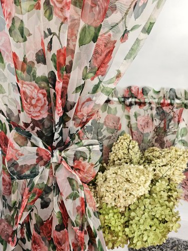 ZAKOSTYL ZASŁONY + ZAZDROSTKA RÓŻE WOAL