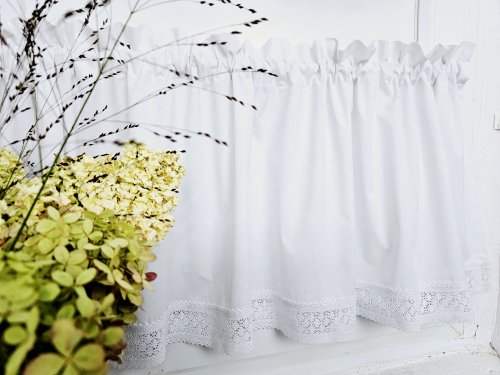 Zazdrostka shabby chic biała koronka 40cm