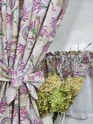 ZAKOSTYL ZASŁONY + ZAZDROSTKA LAWENDA PROWANSJA