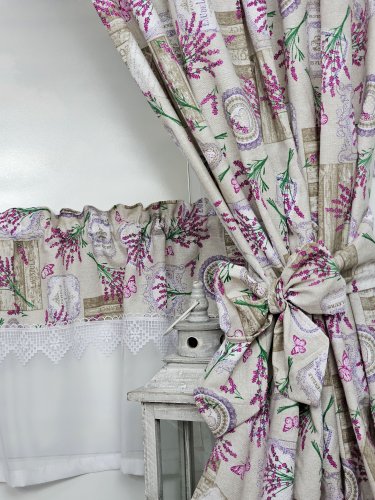 ZAKOSTYL ZASŁONY + ZAZDROSTKA LAWENDA PROWANSJA