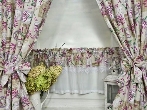 ZAKOSTYL ZASŁONY + ZAZDROSTKA LAWENDA PROWANSJA