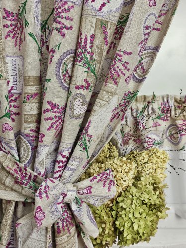 ZAKOSTYL ZASŁONY + ZAZDROSTKA LAWENDA PROWANSJA