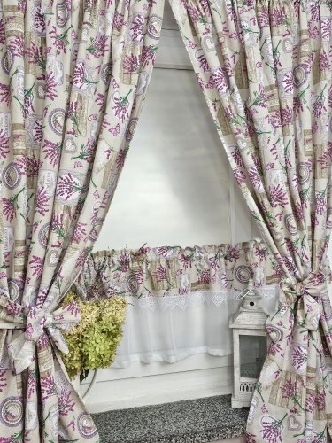 ZAKOSTYL ZASŁONY + ZAZDROSTKA LAWENDA PROWANSJA