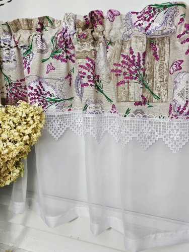 ZAKOSTYL ZASŁONY + ZAZDROSTKA LAWENDA PROWANSJA