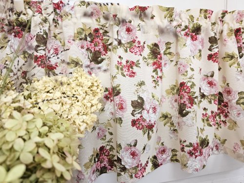 ZESTAW LAMBREKIN + ZAZDROSTKA SHABBY CHIC ROSES